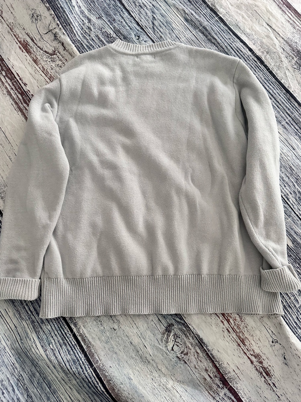 Love Your Melon Light Gray Logo Knit Sweater - Picture 3 of 9